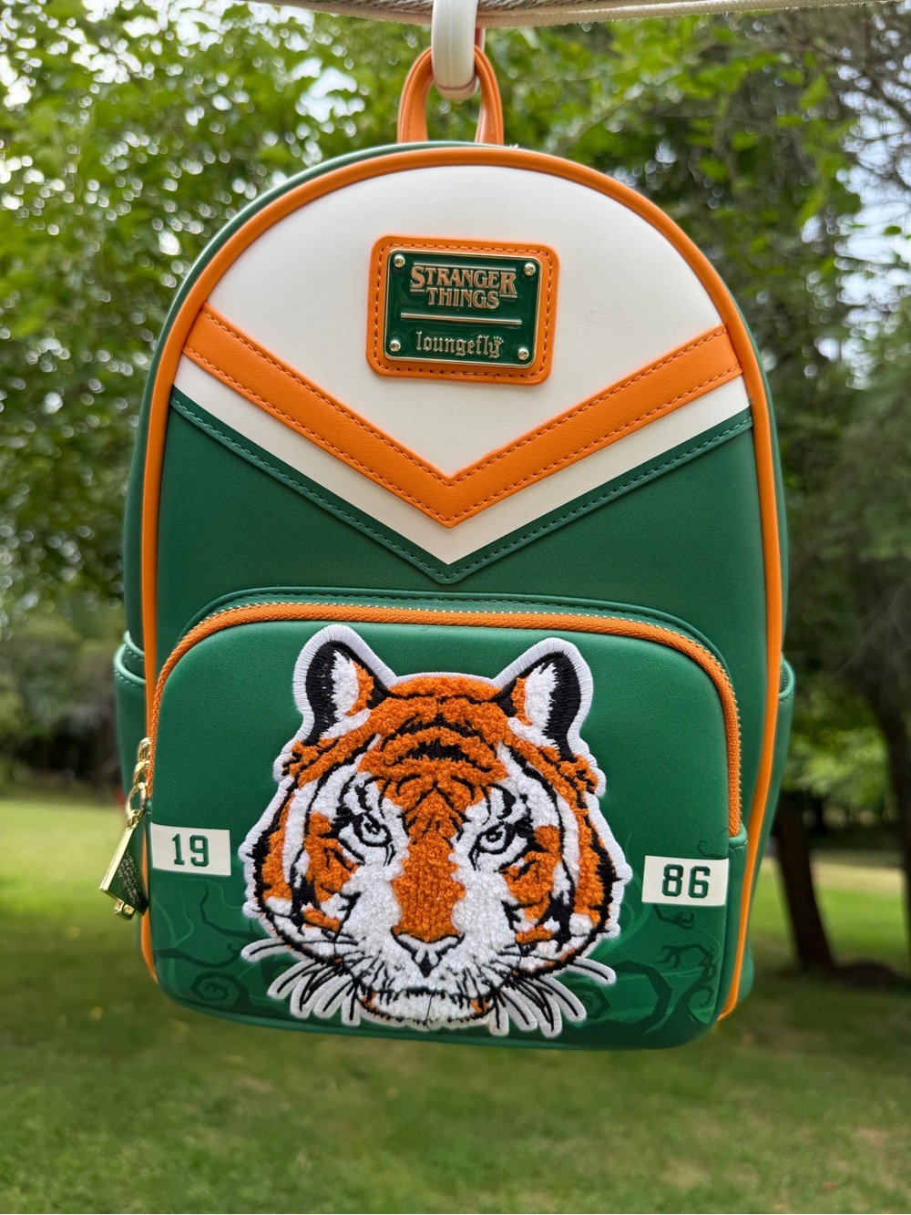 Loungefly Stranger Things Hawkins High Tigers Mini Backpack NWT - Picture 2 of 13